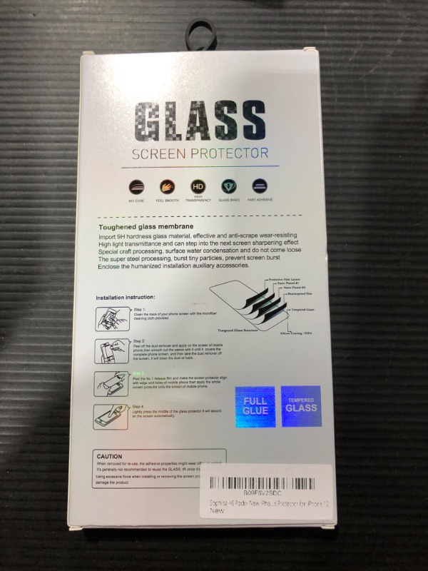 Photo 3 of [iPhone 12]-- 3 Screen and 3 Lens Camera Replacements,  [Premium 9H Tempered Glass Film, Anti-Scratch]