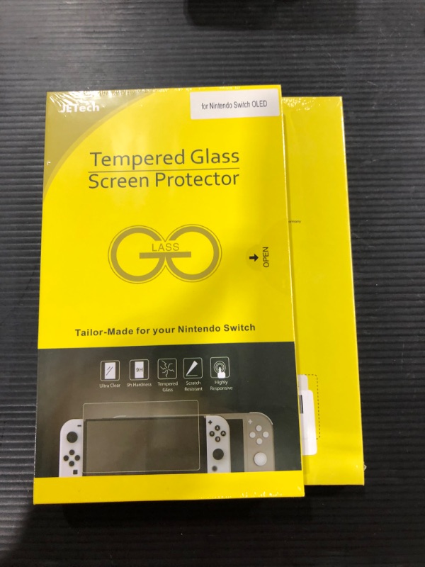 Photo 2 of [2 Pack] JETech Screen Protector Compatible with Nintendo Switch 7-Inch 2021 Release, Tempered Glass Film [4 Total]