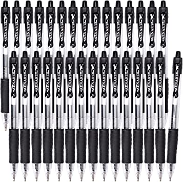 Photo 1 of Gel Pens, 30 Pack Black Gel Pen Fine Point, Retractable Gel Ink Rollerball Pens for Smooth Writing (0.7mm)
