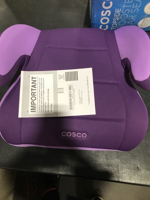 Photo 2 of Cosco Topside Child Safe Belt Positioned Backless Booster Car Seat, Purple Grape