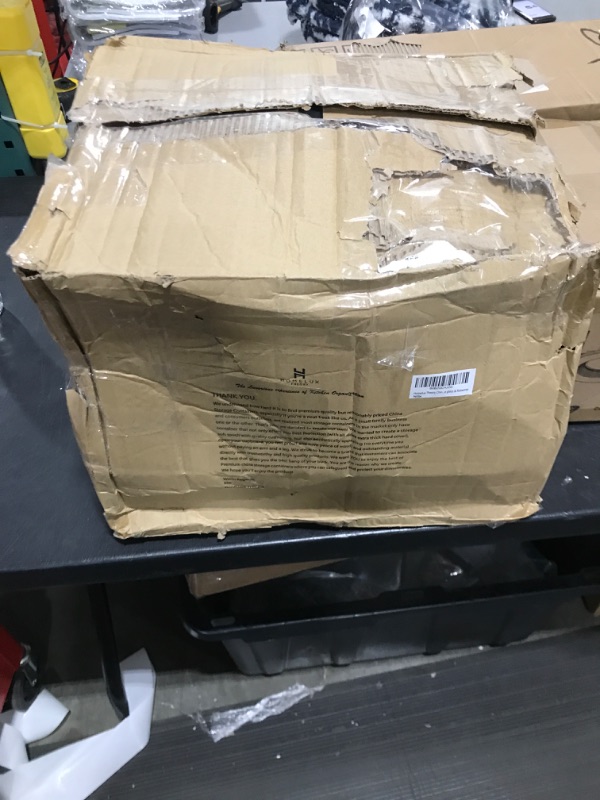 Photo 1 of HOMELUX THEORY China Storage Containers | 8 pc. ULTRA THICK HARDSHELL ALL SURFACES & COVER | China Storage box with handles | Stackable storage for plates, platters, mugs, wine glass & flatwares 8pc Set (Full Storage Set)