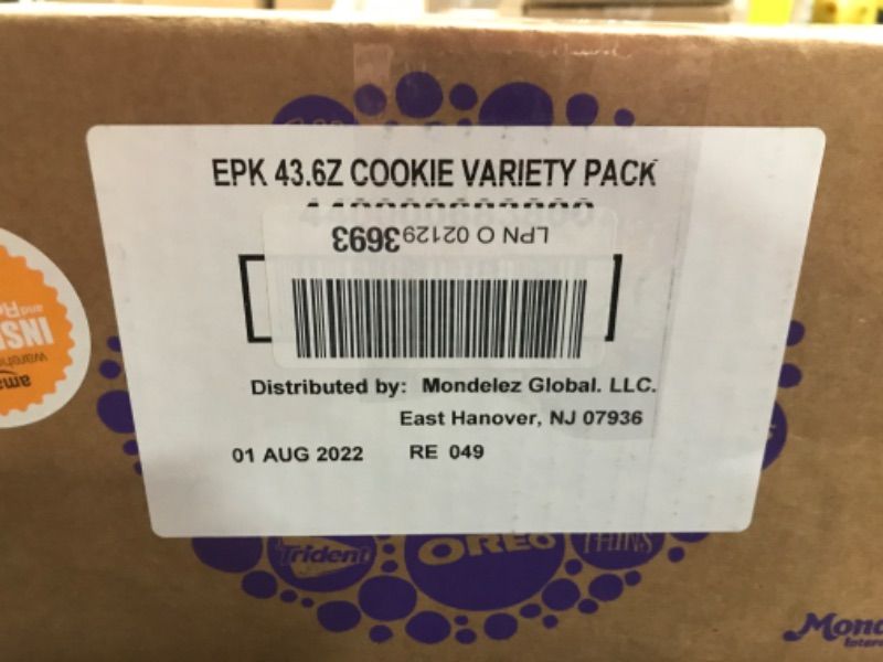 Photo 3 of  OREO Original, OREO Golden, CHIPS AHOY! & Nutter Butter Cookie Snacks Variety Pack, 56 Snack Packs (2 Cookies per Pack). BB 08/2022.
