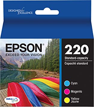 Photo 1 of EPSON T220 DURABrite Ultra -Ink Standard Capacity Color Combo Pack (T220520-S) for select Epson Expression and WorkForce Printers
