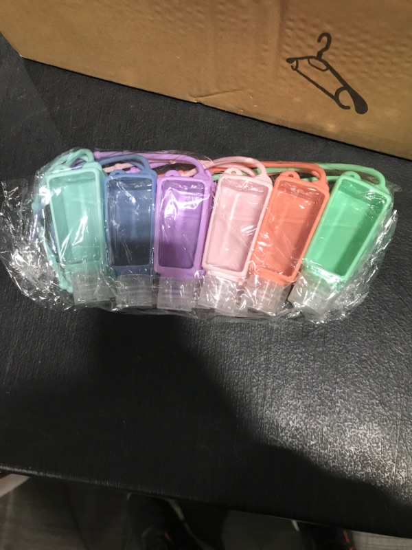 Photo 2 of  Travel Plastic Clear Bottles - Transparent Containers Hanging Case Flip Cap Accessories?with Silicone Sleeve 12Ct