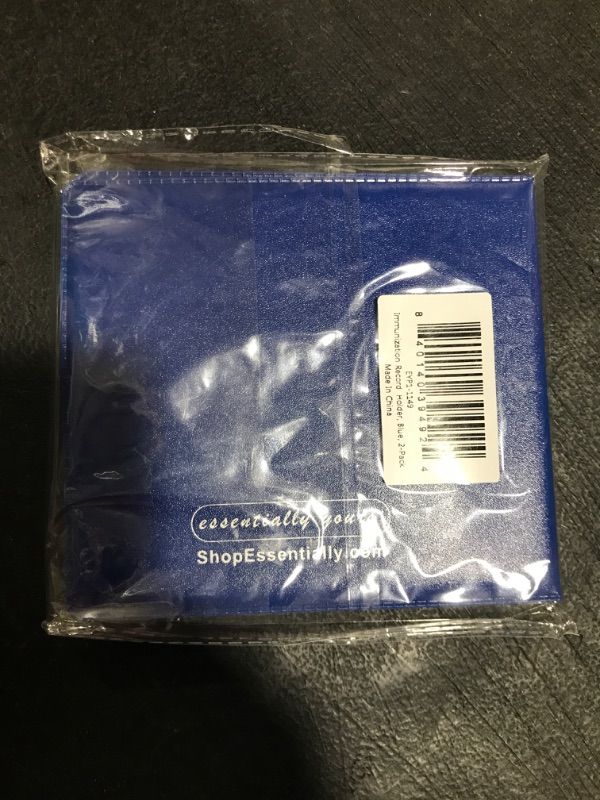 Photo 3 of Essentially Yours CDC Vaccine Immunization Record Protector with Two Clear Pouches, Blue, 2 Pack
