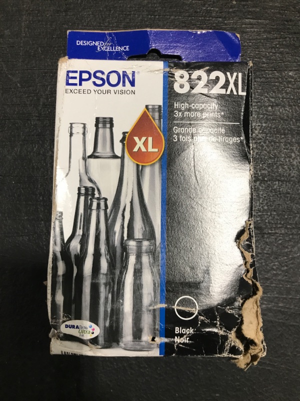 Photo 1 of Epson T822 DURABrite Ultra High-Capacity Black Ink Cartridge
