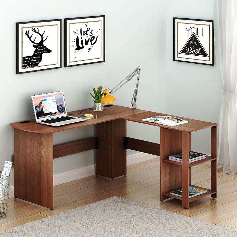 Photo 1 of 
SHW L-Shaped Home Office Wood Corner Desk, Walnut
Color:Walnut
Size:51-Inch, L-Shaped