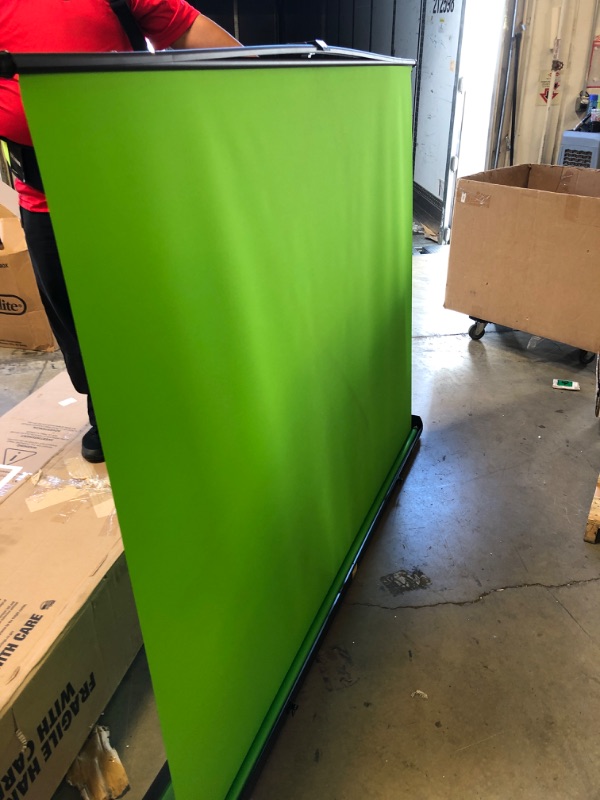 Photo 2 of ?Wider Style? RAUBAY 78.7in x 74.8in Large Collapsible Green Screen Backdrop Portable Retractable Chroma Key Panel Photo Background with Stand for Video Conference, Photographic Studio, Streaming
