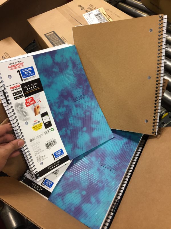 Photo 2 of 12pack of Five Star 1 Subject College Ruled Spiral Notebook

