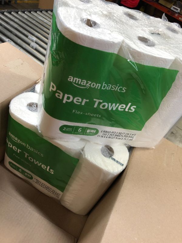 Photo 2 of Amazon Basics 2 Ply Paper Towels - Flex-Sheets - 12 Value Rolls (Previously Solimo)
