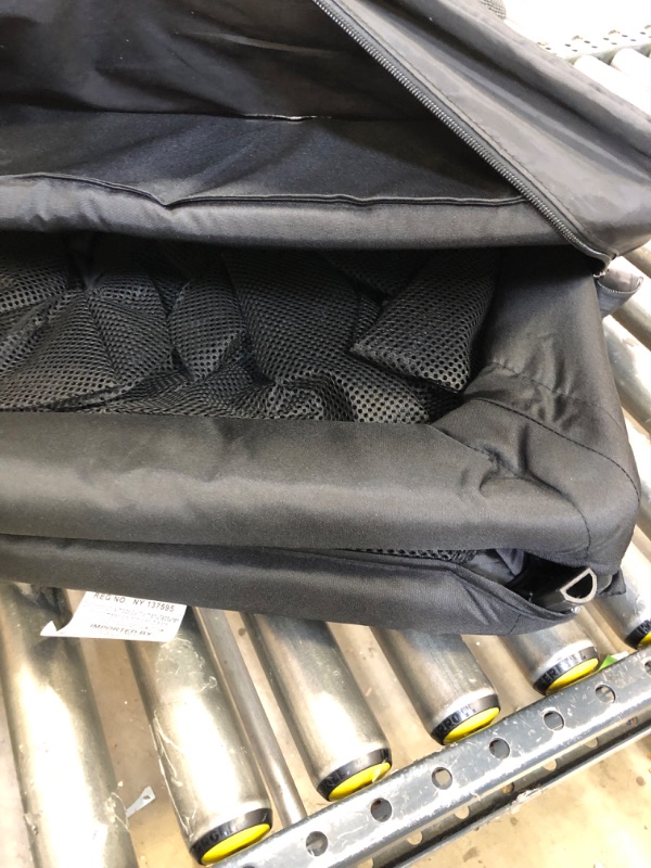 Photo 2 of Dream On Me Travel Light Playard, Black---bag has a cut on it due to usage 
