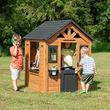 Photo 1 of Backyard Discovery Sweetwater All Cedar Wooden Playhouse
