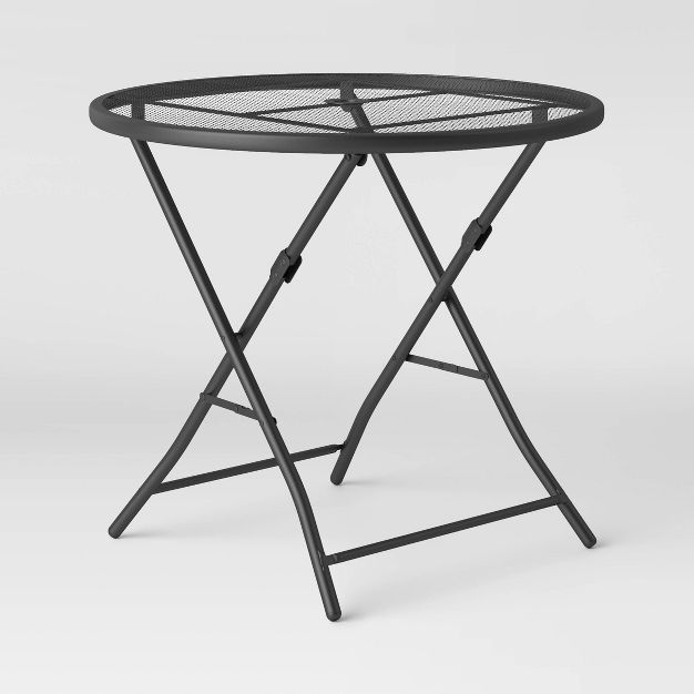 Photo 1 of 32" Metal Mesh Folding Patio Table - Room Essentials™

