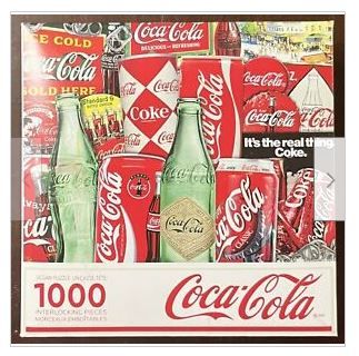 Photo 1 of COCA-COLA 1000 Pc Jigsaw Puzzle MAJESTIC by SPRINGBOK Coke LOGO
