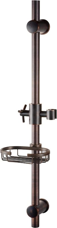 Photo 1 of PULSE ShowerSpas 1010-ORB Adjustable Slide Bar for Hand Shower with Wire Basket Soap Dish, Oil Rubbed Bronze
