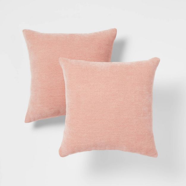 Photo 1 of 2pk Chenille Square Throw Pillows - Threshold™

