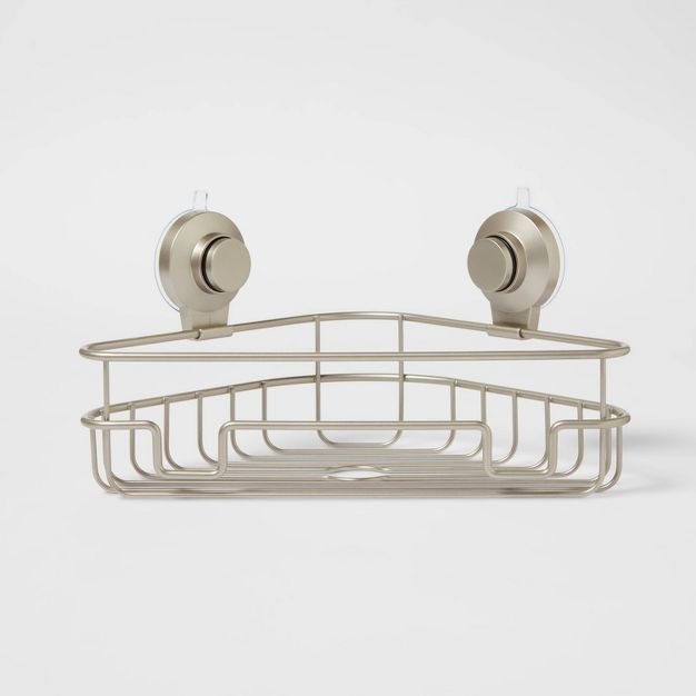 Photo 1 of Wire Corner Suction Basket Matte Satin - Made By Design™


