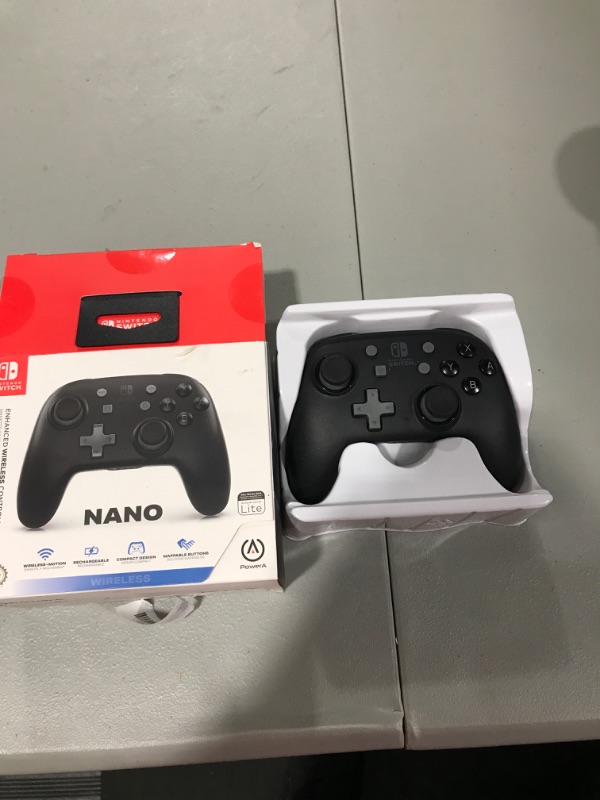 Photo 2 of PowerA Nano Enhanced Wireless Controller for Nintendo Switch - Black, Works with Nintendo Switch Lite, Bluetooth Controller, Gamepad, Compact, Smaller, Rechargeable, Portable - Nintendo Switch
