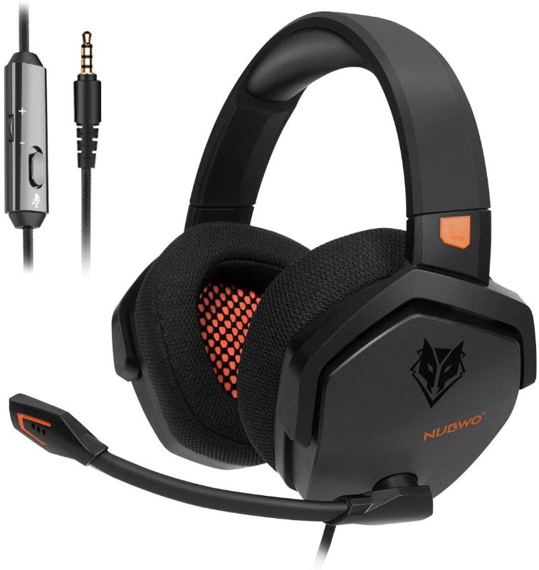 Photo 1 of NUBWO N16 Stereo Gaming Headset with Noise Canceling Mic, Work from Home Headphones with mic for PS5, PS4, Xbox One, Nintendo Switch Lite, PC, Laptop, Mac