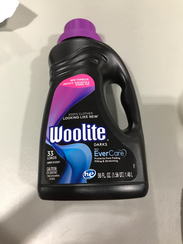 Photo 2 of Woolite Darks Defense Liquid Laundry Detergent, 33 Loads, 50 Fl Oz, Regular & HE Washers, 
