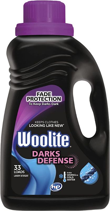 Photo 1 of Woolite Darks Defense Liquid Laundry Detergent, 33 Loads, 50 Fl Oz, Regular & HE Washers, 
