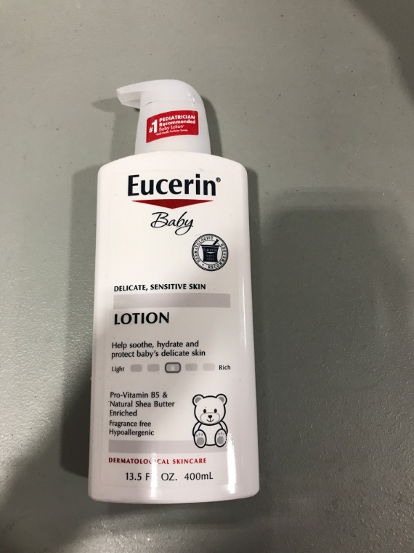 Photo 2 of Eucerin Baby Body Lotion, Fragrance Free Baby Lotion, 13.5 Fl Oz Pump Bottle
