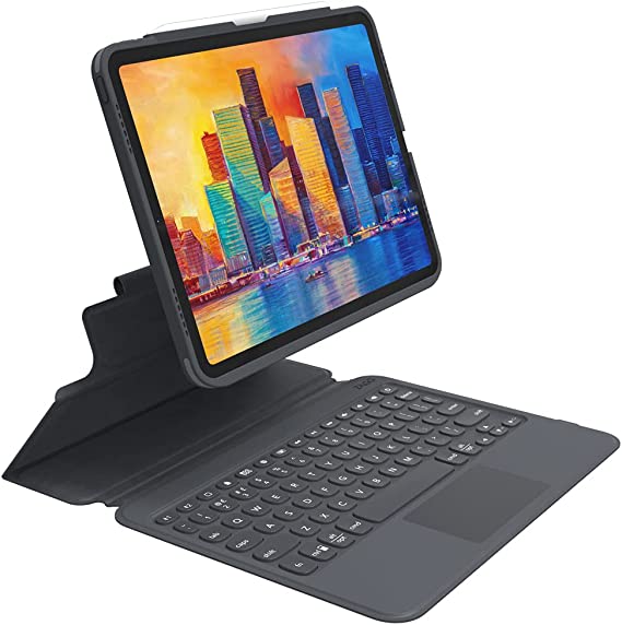 Photo 1 of ZAGG Pro Keys Detachable Case & Wireless Keyboard with Trackpad for Apple iPad Air 10.9" (2020, 2022) & iPad Pro 11" (2018-2021) Multi-Device Bluetooth Pairing, Backlit Keys, Apple Pencil Holder
