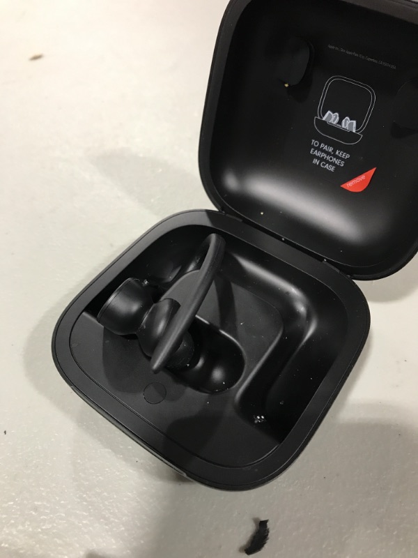 Photo 4 of Powerbeats Pro Wireless Earbuds - Apple H1 Headphone Chip, Class 1 Bluetooth Headphones, 9 Hours of Listening Time, Sweat Resistant, Built-in Microphone - Black---MISSING ONE EARBUD 