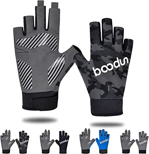 Photo 1 of Fishing Gloves Half Finger Outdoor Antiskid Sunscreen Fast Drying Leisure Fishing Gloves for Men Women Mountain Light Weight Breathable Short Sports Gloves
SIZE X LARGE 