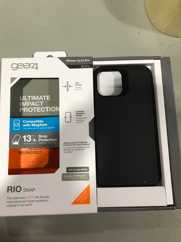 Photo 2 of ZAGG Gear4 Rio Snap Case - Impact Protection with MagSafe Compatibility for Apple iPhone 12, iPhone 12 Pro (702007478)
