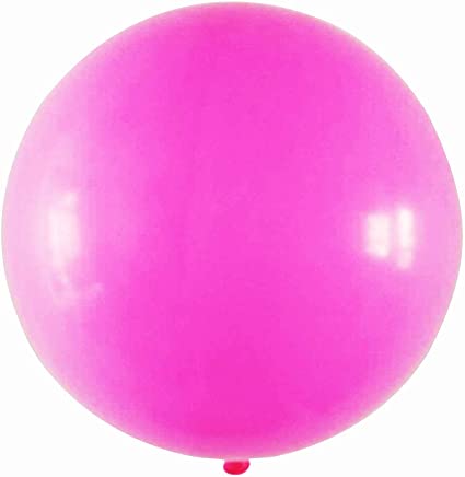 Photo 1 of 36 Inch Giant Barbie Powder Latex Balloons Flashdance Saint Germain Balloons 6pcs Round Dark Pink Balloons Large Balloons for Baby Shower/Photo Shoot/Birthday/Wedding Party/Festival/Event/Carnival/Christmas Decorations (Dark Pink)
