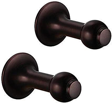 Photo 1 of CRO DECOR Oil Rubbed Bronze Towel Hook for Bathroom, 2 Pack Wall Mount Robe Coat Clothes Hook Cabinet Closet Door for Bath Kitchen Garage Hotel
