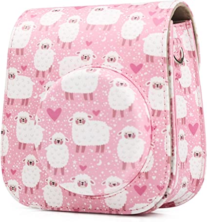 Photo 1 of CAIUL Compatible Mini 11 Groovy Camera Case Bag for Fujifilm Instax Mini 11 8 8+ 9 Camera - Pink Sheep
