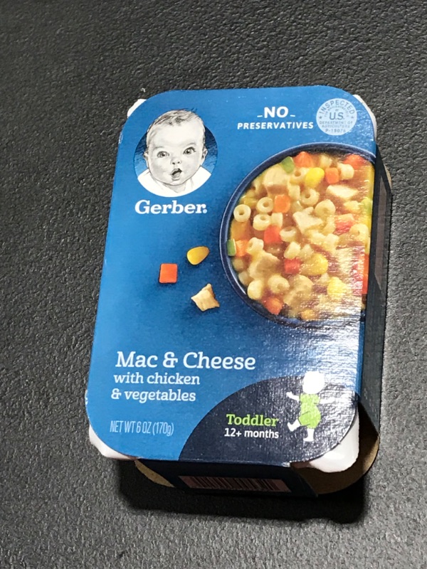 Photo 3 of Gerber Mac and Cheese with Chicken and Vegetables, 6 Ounce (Pack of 6) Best By: 02/19/2021
