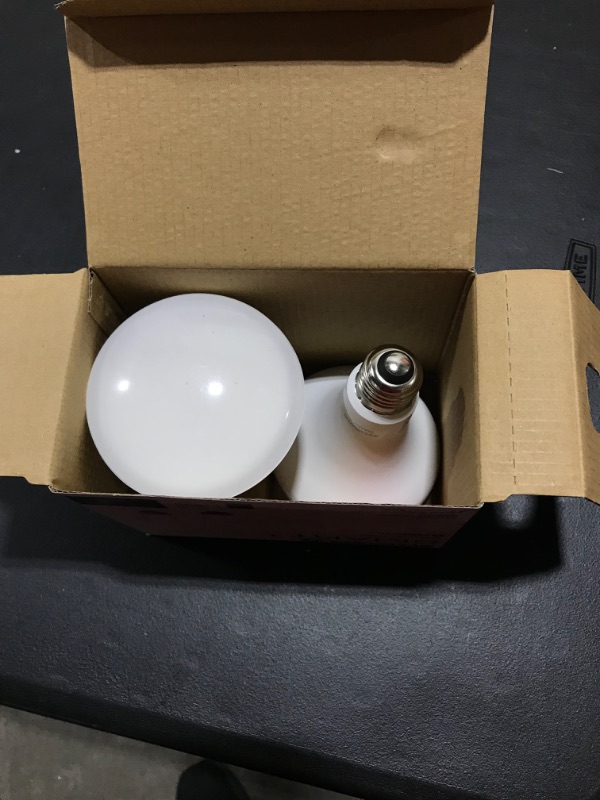 Photo 2 of SYLVANIA Bluetooth Mesh LED Smart Light Bulb, One Touch Set Up, BR30 65W Replacement, E26, Soft White, Works with Alexa Only - 2 PK
