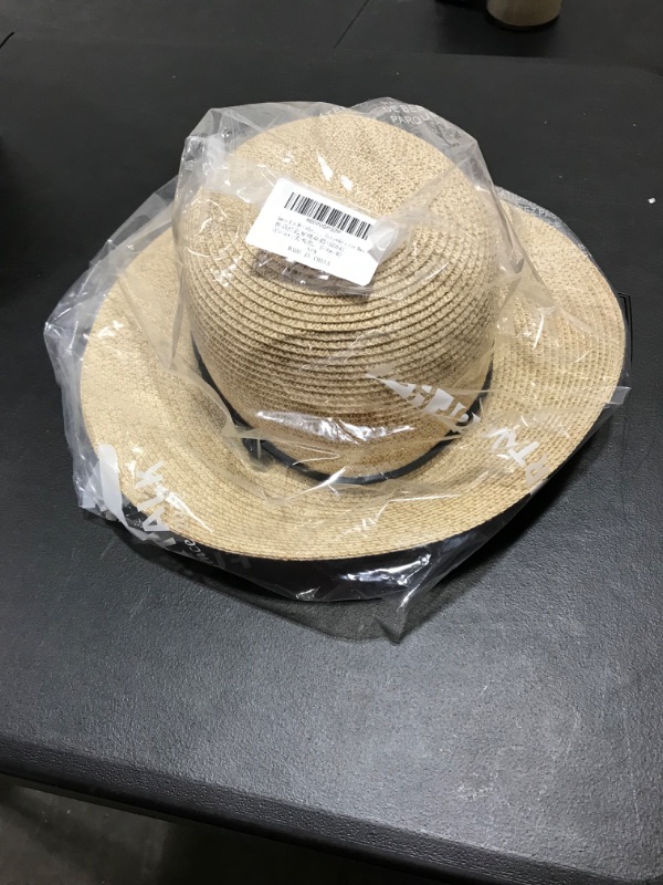 Photo 2 of FURTALK Womens Wide Brim Sun Hat with Wind Lanyard UPF Summer Straw Sun Hats for Women 