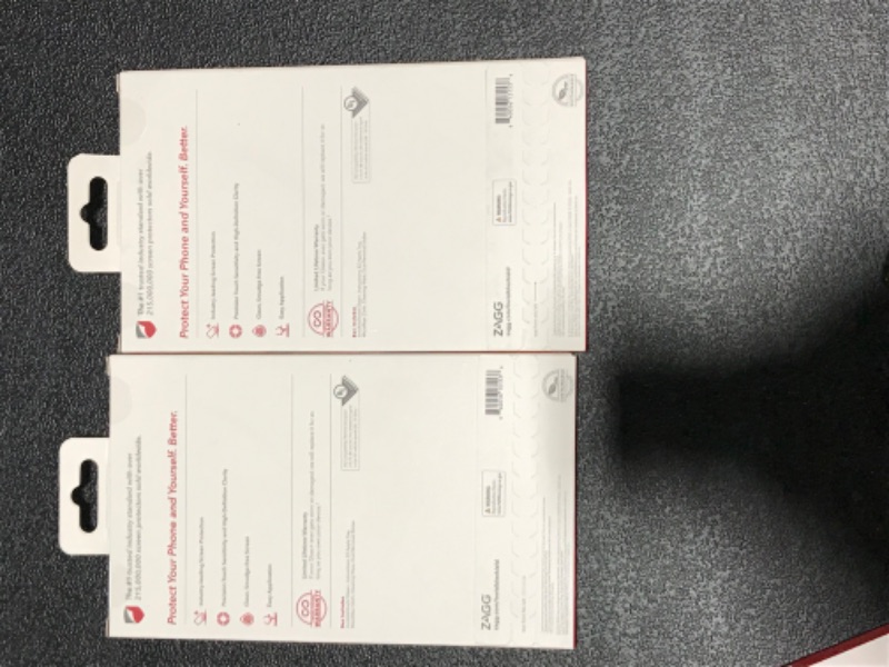 Photo 1 of 2 pack ZAGG Invisible Shield Glass+ Screen Protector for Apple iPhone 12 Pro max, 3X Shatter Protection, Scratch Resistant, Oil-Resistant Surface, Easy to Install
