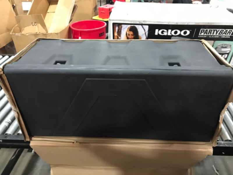 Photo 2 of 17.25 in. x 19 in. x 44 in. Matte Black Plastic All-Purpose Truck Tool Box Chest