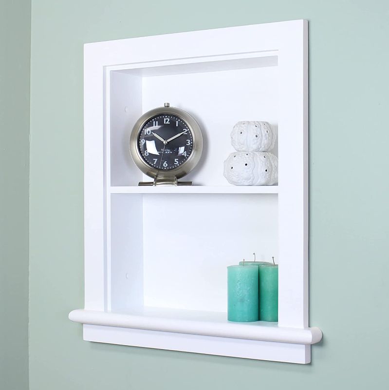 Photo 1 of 14x18 Recessed Aiden Wall Niche by Fox Hollow Furnishings (White w/Plain Back)