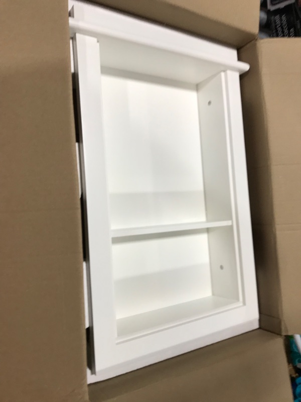 Photo 2 of 14x18 Recessed Aiden Wall Niche by Fox Hollow Furnishings (White w/Plain Back)