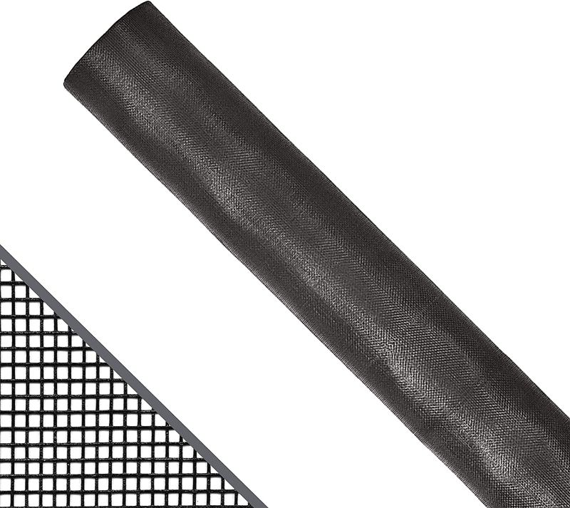 Photo 1 of ADFORS 96 in. x 100 ft. DIY Standard Screen for Window and Door Premium Fiberglass Insect Screen Replacement, Charcoal
