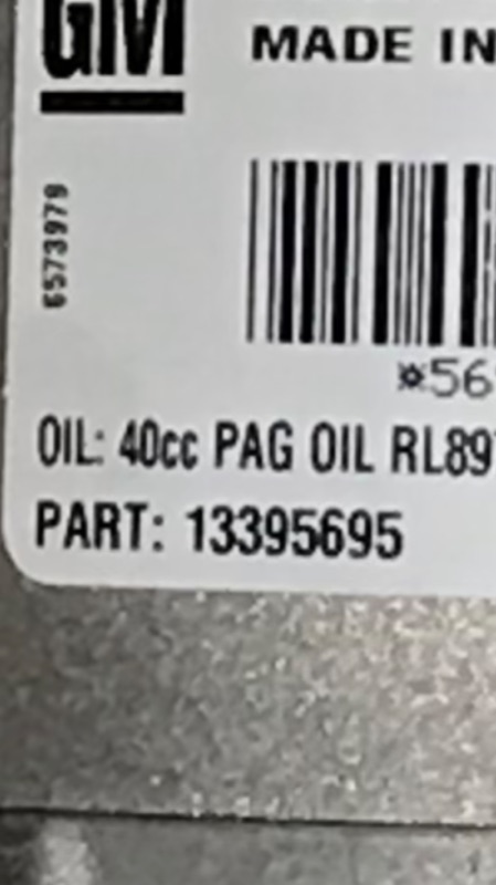 Photo 3 of Air Conditioning Compressor and Clutch Assembly - GM (13395695)
