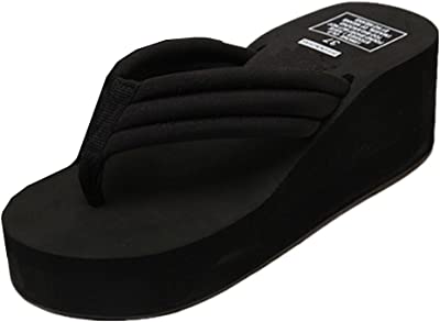 Photo 1 of ANBOVER Womens High Wedge Beach Sandals Summer Thong Flip Flops Platform
Size 9 --Dirty Sole---