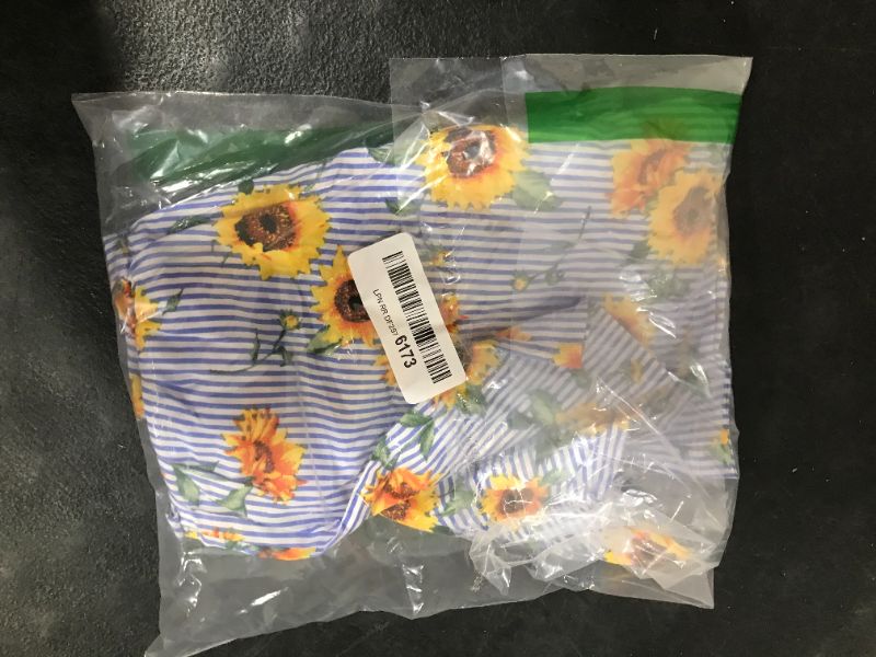 Photo 2 of YOUNGER TREE Kids Toddler Baby Girls Summer Outfit Off-Shoulder Sunflower Overall Romper Jumpsuit Short Trousers Clothes