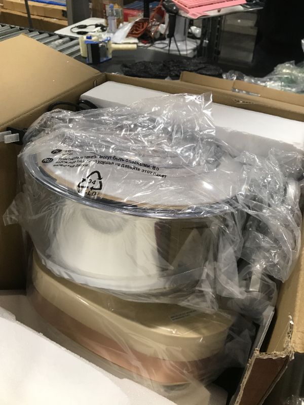 Photo 1 of THRITOP Stand Mixer, 650W Stepless-Speed Open-Top Kitchen Electric Mixer with In-built Timer, 5QT Stainless Steel Mixing Bowl, Dual Dough Hook & Twin Whisk, Cream