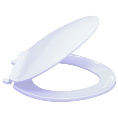 Photo 1 of ZORO SELECT 65903 Toilet Seat, with Cover, Plastic, Elongated, White L 18.51 W 14.25