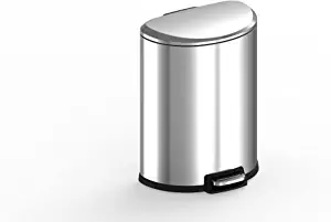 Photo 1 of NINESTARS AMZ-SOT-50-3 Step-on Trashcan, 13 Gal, Stainless Steel
