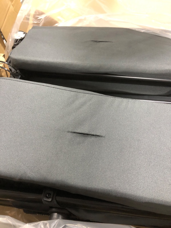 Photo 4 of damage slices on cushion -- -Baby Trend Expedition 2-in-1 Stroller Wagon PLUS, Ultra Grey