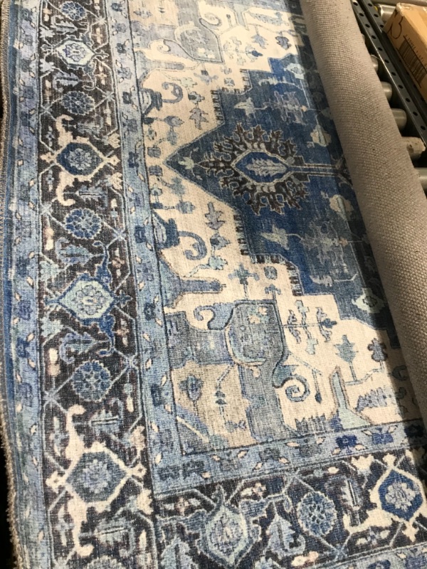 Photo 1 of 72*47IN Blue Decorative Rug 