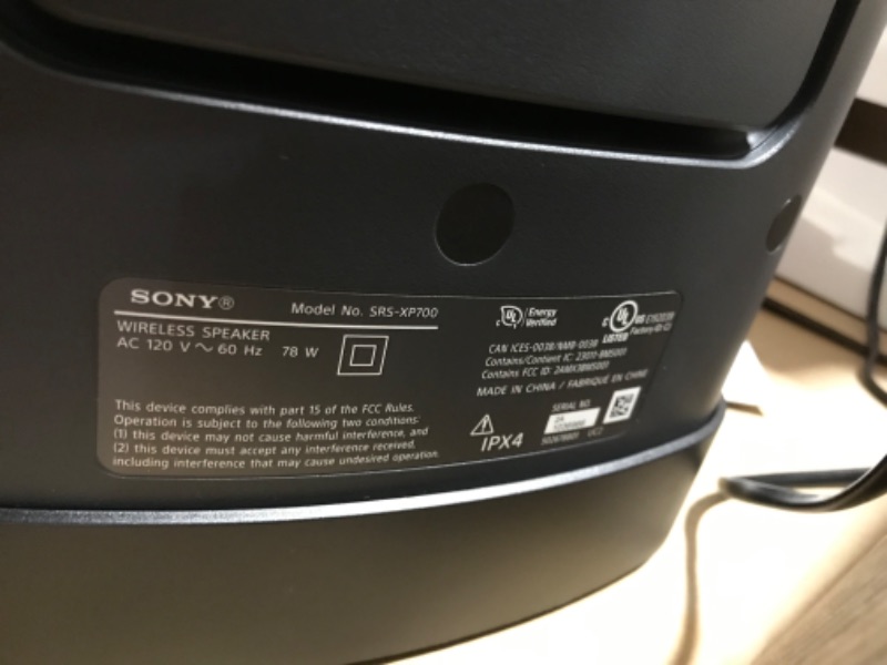 Photo 1 of Sony SRS-XP700 X-Series Wireless Portable-BLUETOOTH-Karaoke Party-Speaker IPX4 Splash-resistant with 25 Hour-Battery
